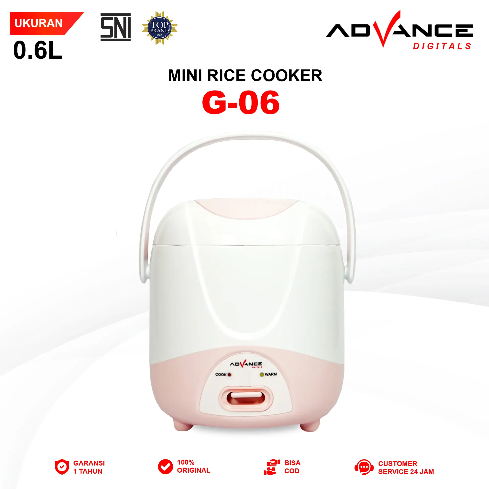 【COD】G-06 Rice Cooker Elektrik Penanak Nasi Multifungsi 0.6 L Garansi Resmi 1 Tahun Bisa COD Magic com listrik