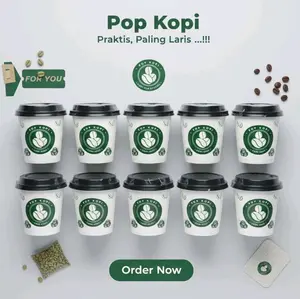 Pop Kopi Spesial Coffee Cup Instan Kopi Bubuk Lengkap - Trendy Stylish & Elegan Praktis Siap Minum