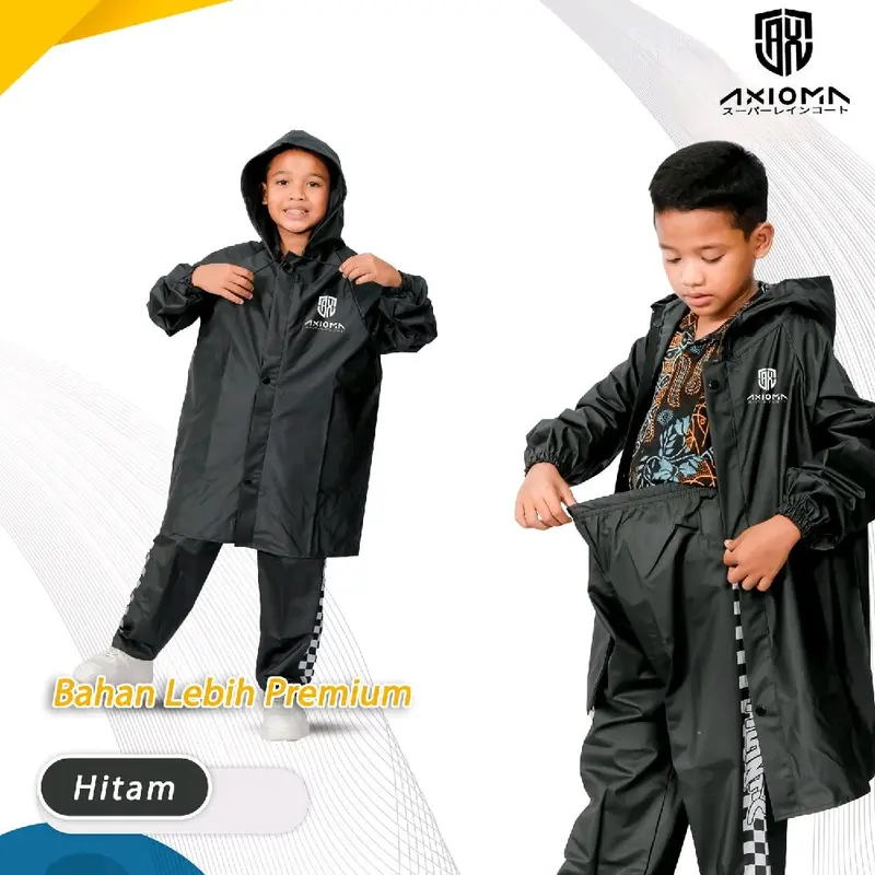 Jas Hujan Anak Karakter PVC Super Tebal Anti Rembes Waterproof Kuat Setelan - Perlindungan Ganda 5