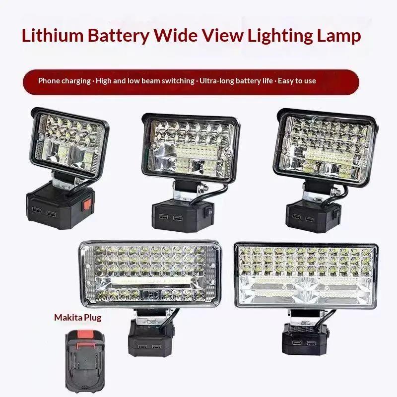 Khẩn Cấp Di Động Nhẹ Lũ Lụt Đèn Cho Mak 18V Li-Ion Pin Không Dây LED Làm Việc…