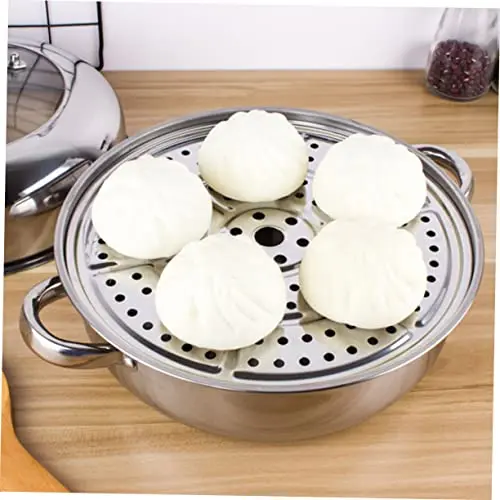 28CM Large Capacity Steamer Cooker Steam Pot Lids Household Vegetable Steamer Multi-functional Soup Pot Kitchen Utensils ；Steamer Pot for Cooking 11 inch Steamer Pot, 3-tier Multipurpose  Stainless Steel Steam Pot Cookware with Lid for Vegetable, 4