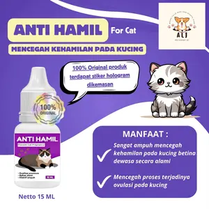 ALI PETSHOP Obat ANTI HAMIL kucing mencegah kehamilan dan proses ovulasi pada kucing obat kb kucing