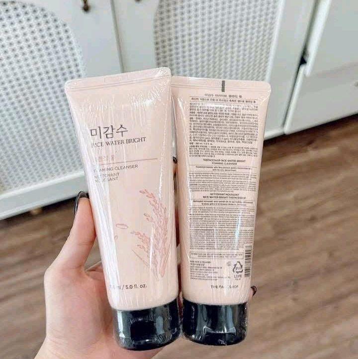 Sữa Rửa Mặt Sạch Mịn Da THE FACE SHOP Rice Water Bright Cleansing Foam 100Ml