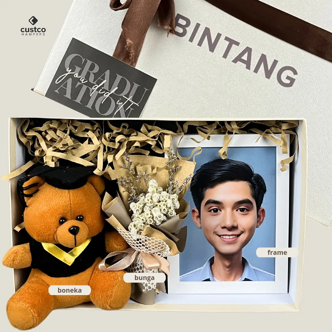 Gitfset Wisuda Graduation | Custom Giftbox Wisuda  | HW03 | Kado Custom Nama Wisuda | Hadiah Wisuda | Custco Hampers
