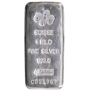 PAMP Suisse Swiss Euro Silver Bar 99.9% 1 kg kilogram Sertifikat Perak Batangan