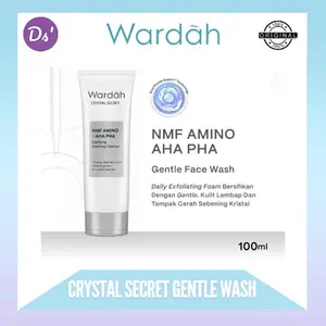 Wardah Face Wash Crystal Secret NMF Amino AHA PHA Clarifying Foaming Cleanser 100 ml [REFAL HADY'S FAVORITE] - Skincare