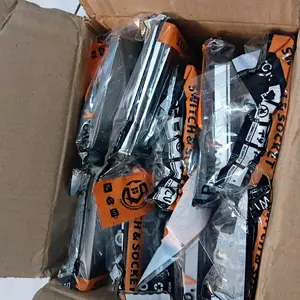 JK SPACE Saklar Lampu Dinding Tipe 86 Saklar Lampu Modern Universal Soket Colokan dengan Sakelar Hitam Tembaga