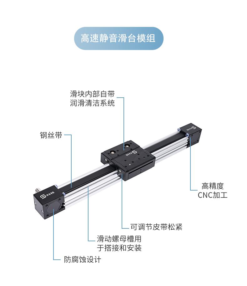 Product Introduction of Belt module Linear guide module Sliding guide can be customized 2