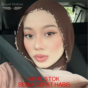 Tudung Melayu Kain Panjang Imitasi Sutera Rantai Manik Logam Selendang Premium Bawal Diamond Cotton Mermaid Luxe Catton Jepun Klasik Songket Tahan Kedutan Tanpa Perlu Diseterika Bernafas Tahan Habuk Warna Solid Termasuk Klip Pengikat