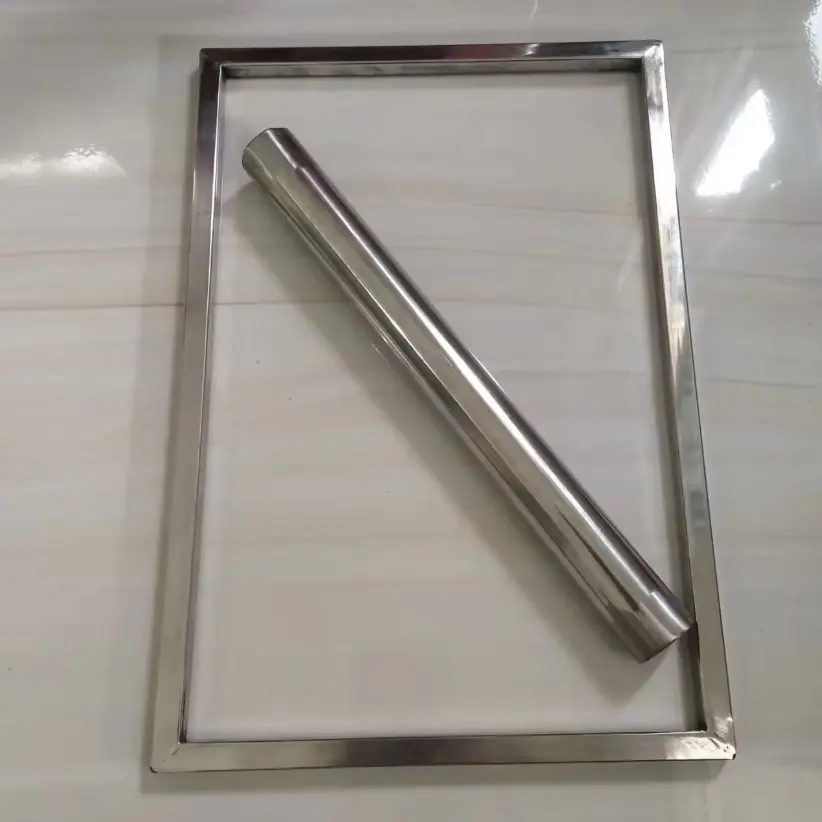 BINGKAI ADONAN KUE KERING + roller pin 2 varian ukuran 30x20x1cm dan 40x30x1cm Stainless Steel