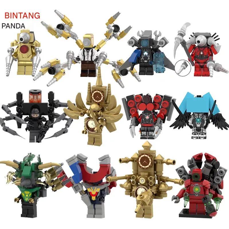 mainan mini figur karakter permainan skibidi toilet  Super titan speaker man Set Hadiah Cewek Cowok Game Toy