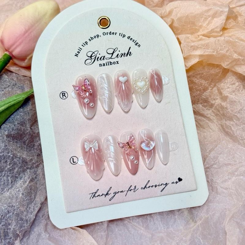 M505 nailbox thiết kế omber màu xinh vẽ gel nổi
