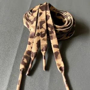 Tali Sepatu Motif Leopard, Tali Hoodie, Tali Jogger L 8 mm P 125 cm untuk Gaya Anda