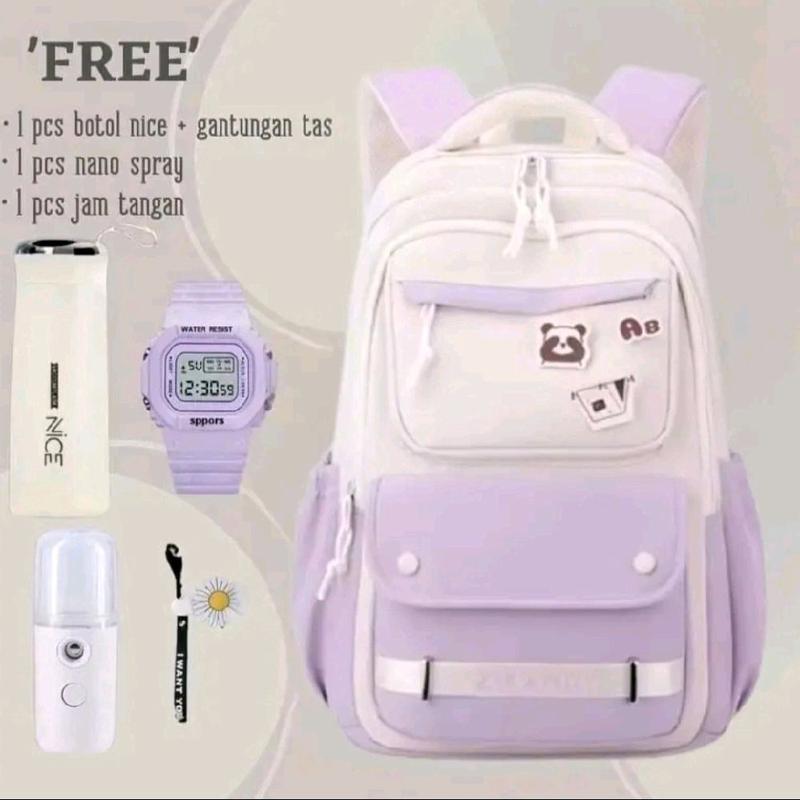Ransel Anak Sekolah Smp Kualitas Tahan Air Banyak Bonus Cocok Untuk Sekolah Bisa COD Perempuan Backpack Wanita 0