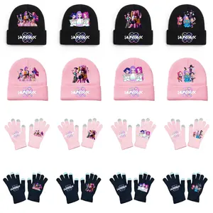 K-pops Demons Hunters Knitted Hats Men Women's Kawaii Hats Outdoor Warm Hat Anime Mira Rumi Zoey Cosplay Cap Christmas Gift