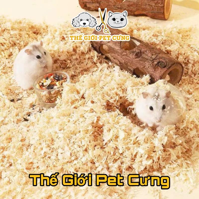 Mùn Cưa Nén thơm lót chuồng 1Kg Hamster Thỏ Bọ Chim