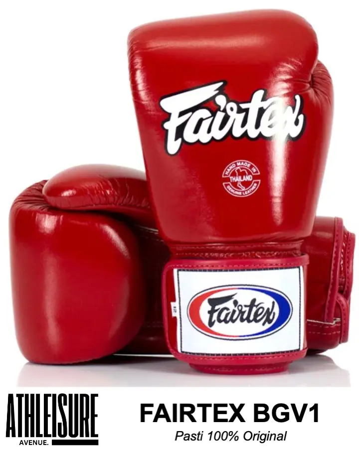 Fairtex BGV1 Merah Original - Boxing Glove/ Sarung Tinju/ Muay Thai
