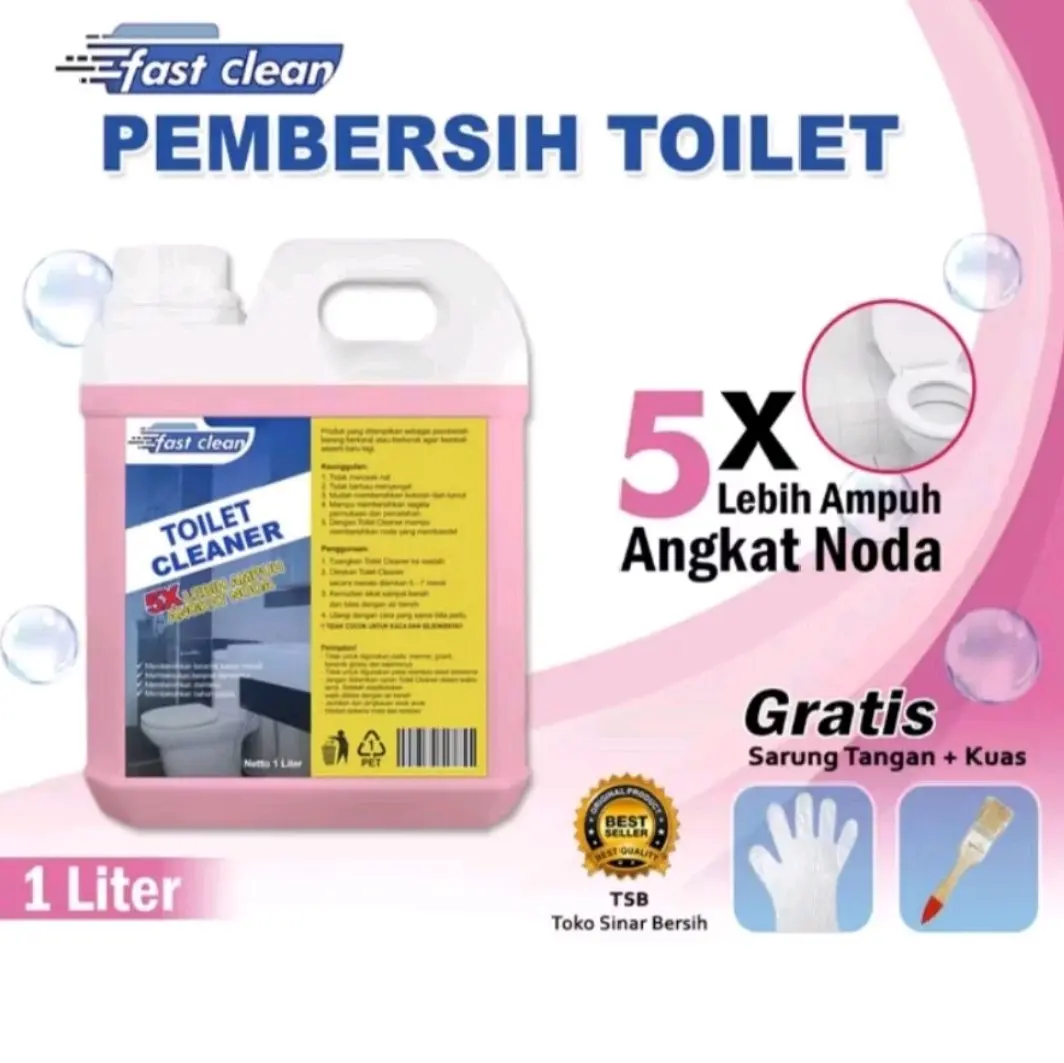 FASTCLEAN TOILET CLEANER VIRALLL, PEMBERSIH SUPER AMPUH KERAK BANDEL PADA TOILET 1 LITER