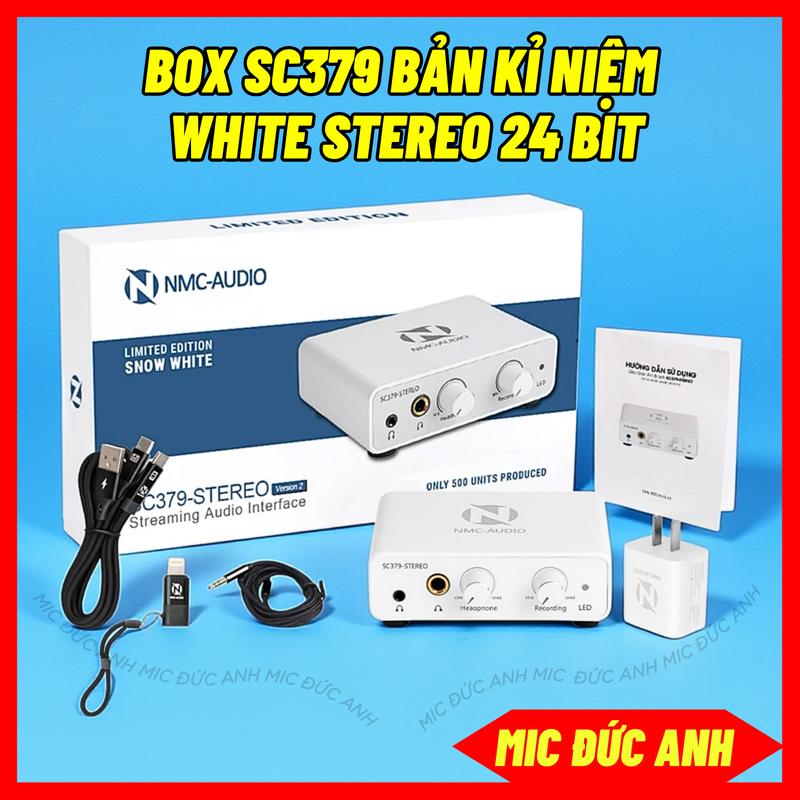  Box Livestream NMC SC379 V2 Màu Trắng Phiên Bản Giới Hạn Stereo 24 Bit Nổi Nâng Cấp Dây Live Và Đầu Chuyển Đổi Âm Thanh 