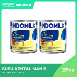2 Pcs - Susu Kental Manis Indomilk Plain 370G