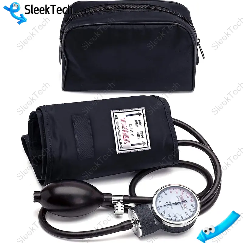 SleekTech Blood Pressure Monitor Sphygmomanometer High Quality Original Manual Arm with Stethoscope Meter