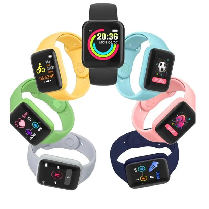 Smartwatch Y68 Macaron Jam Tangan Untuk Kesehatan Tubuh Smartband D20 Bluetooth 4
