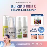 Gambar Ms Glow Elixir Booster Skincare Retinol Cystewhite AcneZone Maxi Royal Serum  Mencerahkan Wajah Glowing Vitamin Bruntusan Memudarkan Flek Hitam - ACNE ZONE ELIXIR dari Biliva Beauty Store Kota Surabaya 1 Tokopedia