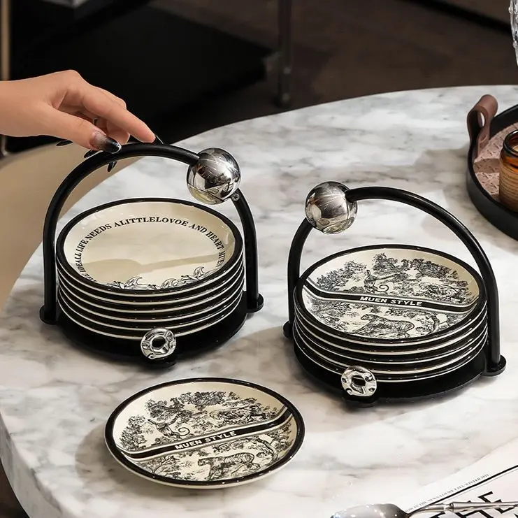 Muen Desset Plate Set / Piring Saji Piring Kue Imlek Lebaran Tamu Mewah Aesthetic Hadiah Kado 4