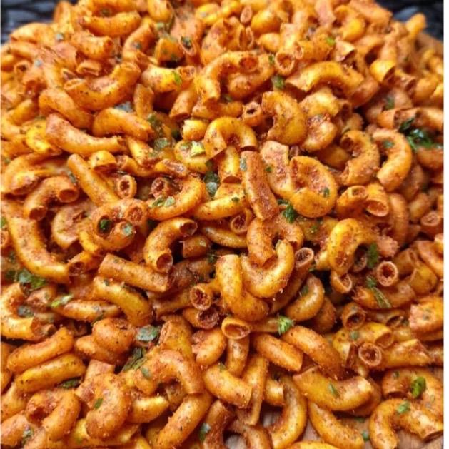 500gr makaroni cikruh pedas daun jeruk snack renyah jajanan viral makanan enak Cemilan Camilan Food 6