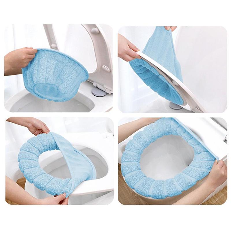 Product Introduction of Thảm Bọc Bồn Cầu, Ấm Áp Mùa Đông, Đệm Bồn Cầu Phòng Tắm, Dày Hơn Và Mềm Mại, Có Tay Cầm, Có Thể Giặt Được, Thích Hợp Cho Mùa Đông, U1C0 16