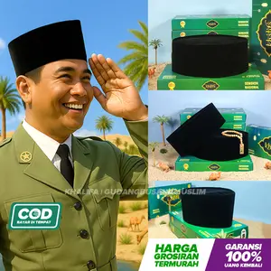 Peci Hitam Polos Kharismatik Pria Dewasa Anak Kopiah Haji Songkok Para Presiden Nyaman di Kulit