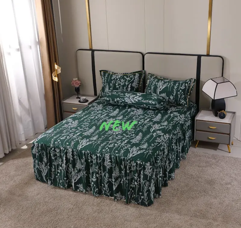 Skirting Bedsheet With Pillow Case & Bolster Case 800TC