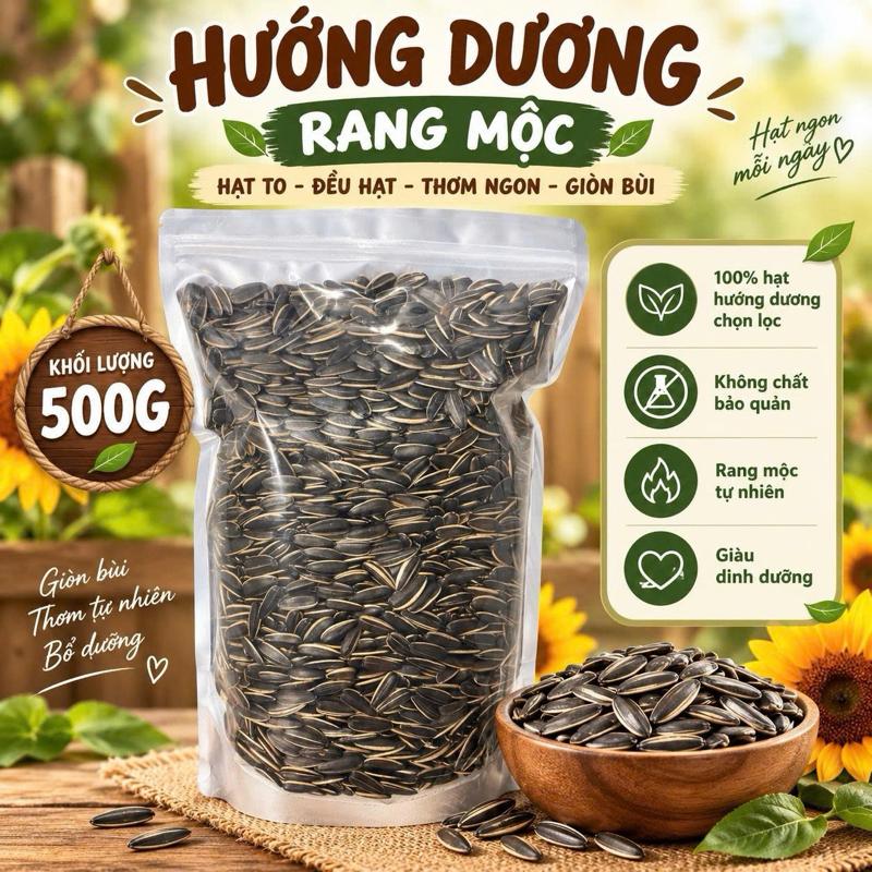 Túi 1kg hạt bí nếp rang mộc - Hạt vụ mới, thơm ngon béo bùi