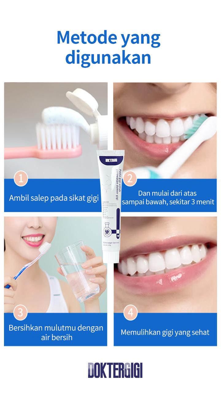 【BPOM】DOKTERGIGI with COD 2pcs Pasta Gigi Biofarmasi untuk Memperbaiki Masalah Gigi dan Memperbaiki Agen Pemisah Perbaikan Cepat Gigi Berlubang Mulut  Gusi 【KISSIKA by DOKTERGIGI】
