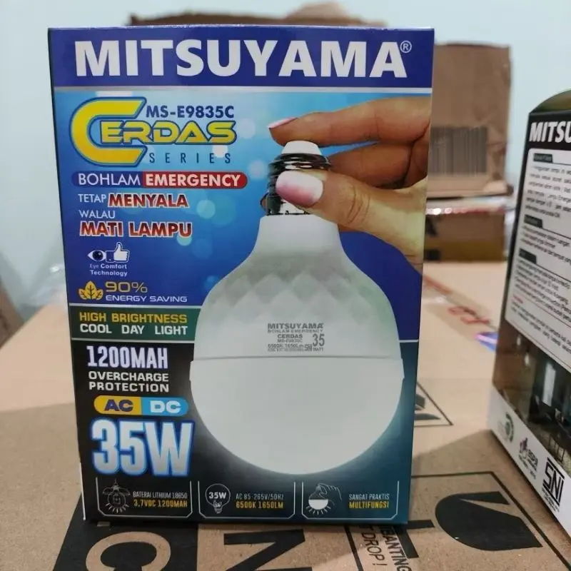 BOHLAM EMERGENCY LED 35WATT MITSUYAMA MS-E9835C CERDAS SERIES TETAP MENYALA WALAU MATI LAMPU 5