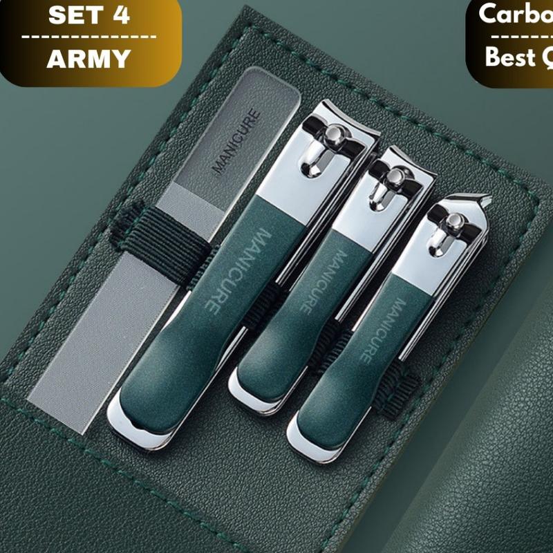 Best Quality - Manicure Set 4 Alat Perawatan & Gunting Kuku Premium Kilap Kuku Nano Glass 0