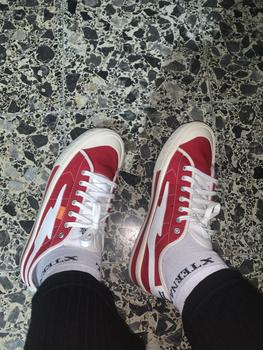 Product Review of (Spesial Kemerdekaan) Sepatu Pria Wanita028 XternalStepSure Mitterns Storm Merah Putih Low Canvas Kasual Casual Shoes Sneakers from q**a 0