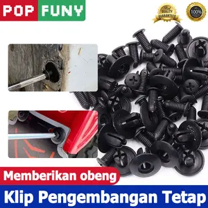 【POP FUNY】Set Klip Mobil Serbaguna – Baut Ekspansi 8mm – Cocok untuk Bemper / Spakbor / Pintu Bagasi / Plafon Mobil
