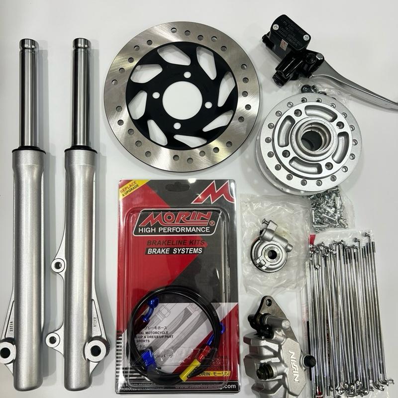 Combo lên phanh đĩa trước heo nisin thái lắp như zin cho mọi đời wave, cub, future, full bộ 8 món