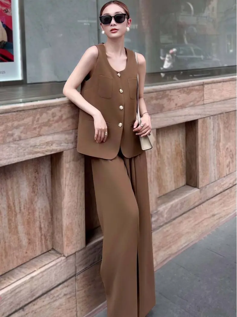 N3284 Set Thiết Kế Chất Chéo Với Tone Màu Nâu Trendy 2025 - By NEED