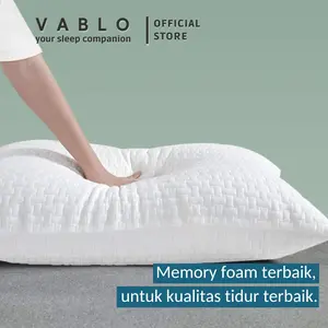 PROMO bantal Vablo memory foam  - bantal hotel - Wool Knitting - memory foam micro - Bed pillow - wool  Fabric