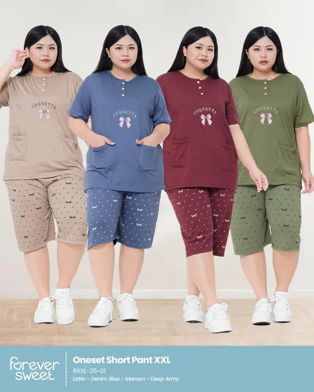 Babydoll 3/4 Forever Sweet Concept Jumbo XXL Ld120 Bahan Kaos Premium Baju Celana 4
