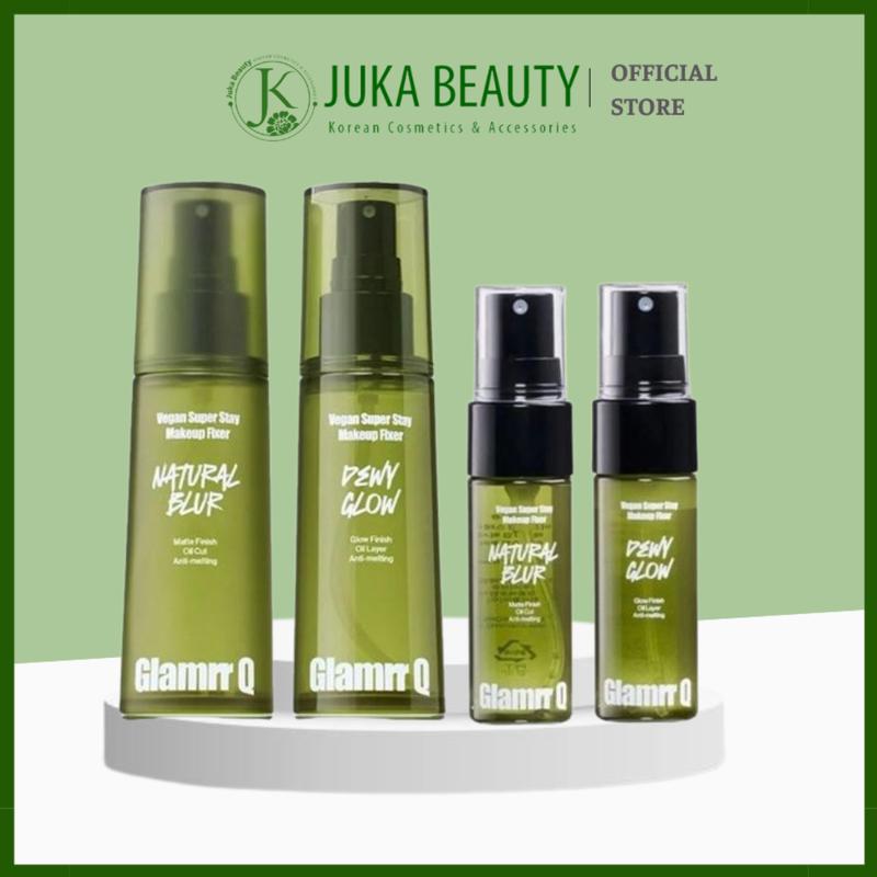  Xịt khóa nền Glamrr Q Vegan Super Stay Makeup Fixer 20ml  50ml 130ml Natural Blur & Dewy Glow 