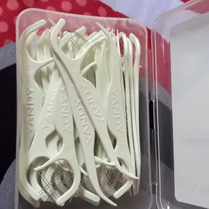 YANDY, Stik Benang Gigi Ortodontik YANDY Fluor Dua Lapisan, Benang Pipih Licin, Khusus Pembersihan Behel & Perapian Gigi