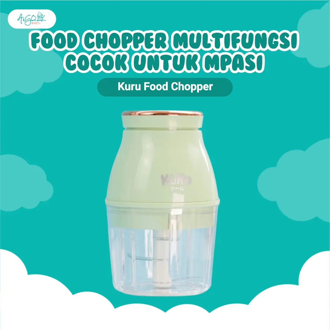 KURU FC2001 Electric Food Chopper Processor Blender Makanan Bayi MPASI Elektrik Penghalus Maker