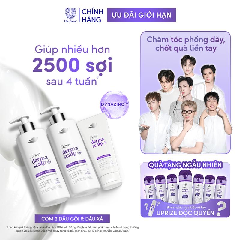 Combo 2 Dầu Gội & 1 Kem Xả Giảm rụng & Giúp tóc Phồng Dày Dove Derma Hairfall Mới 350G*