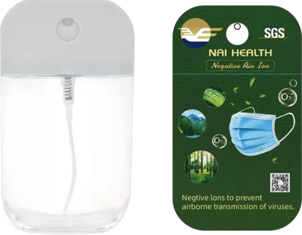 -IonsYou, 30ml, NAI Health Negative Air Ion Liquid.  Spray in the mask or clothes few times each, increase blood oxygen content. Effectively block the airborne transmission of various bacteria and viruses. Remove peculiar smell. improve the sanitations.