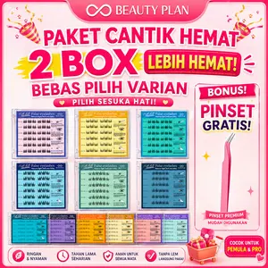 【Paket 2 Box】BEAUTY PLAN Zodiac Series - Bulu Mata Tanpa Lem False Wateproof Natural Eyelash FREE Penjepit - WAJIB INFO VARIAN YG DIINGINKAN DI NOTES /PESAN SEBELUM COD