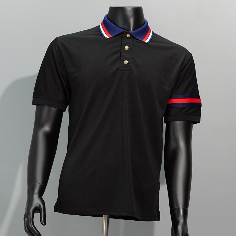 Áo Polo nam phối sọc  viền tay, cổ dệt, cúc bấm mã 017 Menswear Thun Cộc Tay Cotton Ngắn Tay Shirt Tay Ngắn Có Cổ