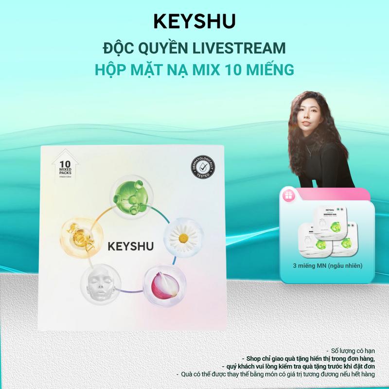   LIVE CHANGSHUGO  Hộp 10 Miếng Mặt Nạ Mix KEYSHU  Rau Má Hành Tím Vitamin C Nâng Cơ Hoa Cúc  
